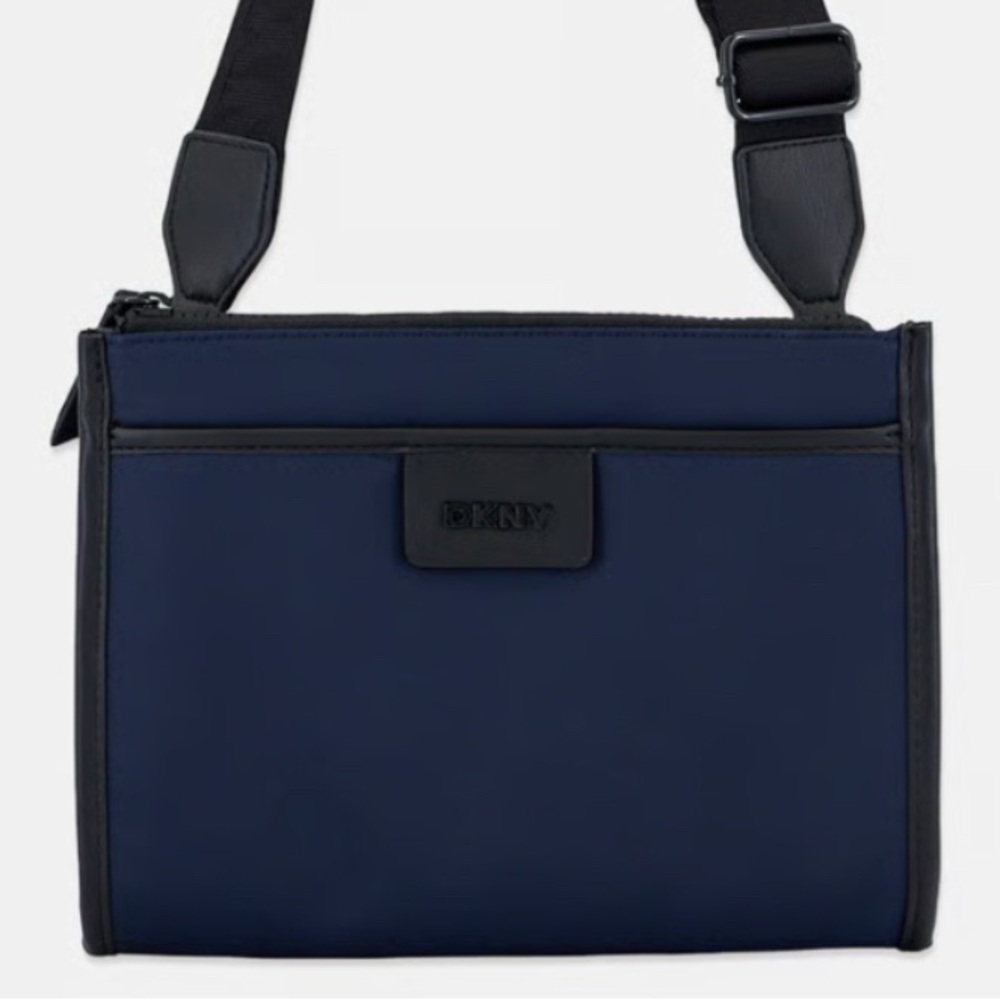 DKNY Blue Nylon Thin Mini Crossbody Bag - Picture 1 of 12